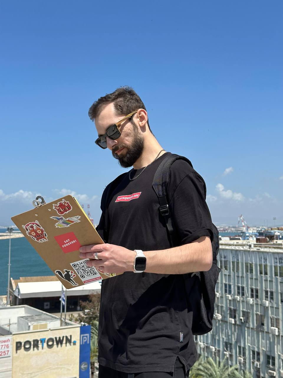 Image of a volunteer taking notes